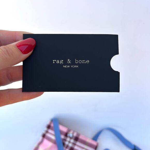 New Rag & Bone Addison Pouch Crossbody Purse Pink Plaid Y2K Bag Mini - Picture 4 of 13